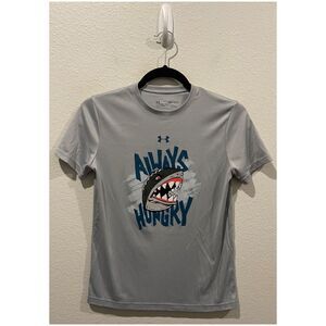 UNDER ARMOUR Grey Shark Always Hungry Short Sleeve Tee